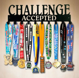 Challenge Accepted Running Medal Holder
